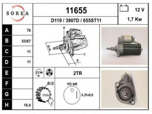 EAI 11655 starteris
02A911023B, 02A911023BX