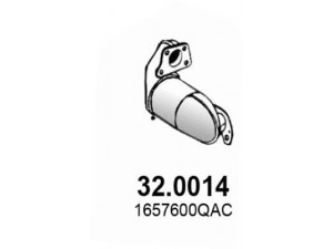 ASSO 32.0014 katalizatoriaus keitiklis 
 Išmetimo sistema -> Katalizatoriaus keitiklis
1657600QAC