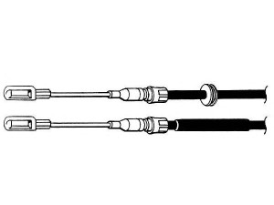 KAWE VO02107 trosas, stovėjimo stabdys 
 Stabdžių sistema -> Valdymo svirtys/trosai
3271577, 32715770, 32715773