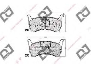 DJ PARTS BP1256 stabdžių trinkelių rinkinys, diskinis stabdys 
 Techninės priežiūros dalys -> Papildomas remontas
G030-49-280, G030-49-80A, G03049280