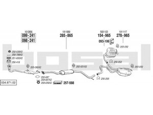 BOSAL 034.971.02 išmetimo sistema 
 Išmetimo sistema -> Išmetimo sistema, visa