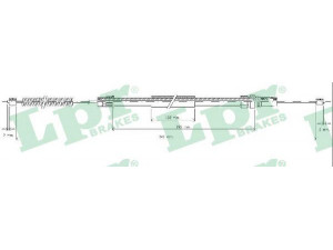 LPR C0629B trosas, stovėjimo stabdys 
 Stabdžių sistema -> Valdymo svirtys/trosai
474574, 474574