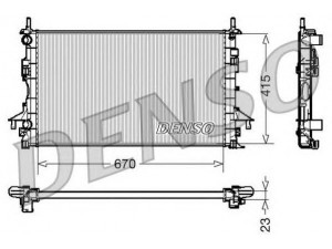 DENSO DRM23083 radiatorius, variklio aušinimas 
 Aušinimo sistema -> Radiatorius/alyvos aušintuvas -> Radiatorius/dalys
8200008764
