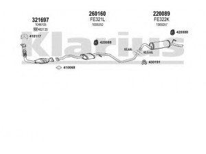 KLARIUS 361225E išmetimo sistema 
 Išmetimo sistema -> Išmetimo sistema, visa