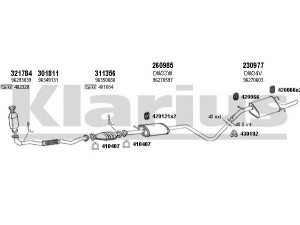 KLARIUS 310042E išmetimo sistema 
 Išmetimo sistema -> Išmetimo sistema, visa