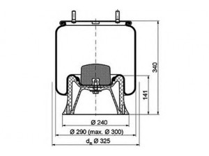 PE Automotive 084.099-12A dėklas, pneumatinė pakaba
3 229 0007 00, 3 229 0007 02