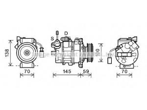 AVA QUALITY COOLING AIK342 kompresorius, oro kondicionierius 
 Oro kondicionavimas -> Kompresorius/dalys
4E0260805AK, 4E0260805AQ, 4E0260805BC