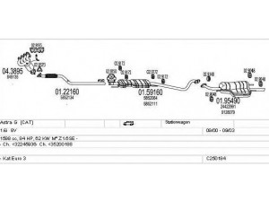 MTS C250184005304 išmetimo sistema 
 Išmetimo sistema -> Išmetimo sistema, visa