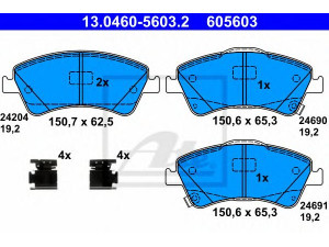 ATE 13.0460-5603.2 stabdžių trinkelių rinkinys, diskinis stabdys 
 Techninės priežiūros dalys -> Papildomas remontas
04465-02170, 04465-02190, 04465-02280