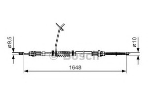 BOSCH 1 987 482 035 trosas, stovėjimo stabdys 
 Stabdžių sistema -> Valdymo svirtys/trosai
1494895, 1C152 A809 AD, 1C152 A809 AE