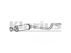 KLARIUS 250242 vidurinis duslintuvas 
 Išmetimo sistema -> Duslintuvas
852075, 852868, 90323533, 90352516
