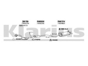 KLARIUS 721054U išmetimo sistema