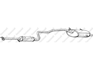 BOSAL 292-091 galinis duslintuvas 
 Išmetimo sistema -> Duslintuvas
14300-71C32, 14300-71C34