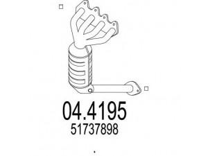MTS 04.4195 katalizatoriaus keitiklis 
 Išmetimo sistema -> Katalizatoriaus keitiklis
51737898