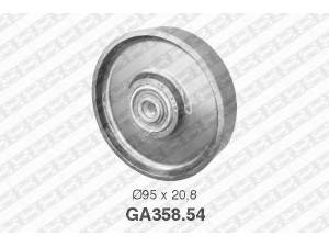 SNR GA358.54 kreipiantysis skriemulys, V formos rumbuotas diržas 
 Diržinė pavara -> V formos rumbuotas diržas/komplektas -> Laisvasis/kreipiamasis skriemulys
5751-12, 96006057