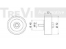 TREVI AUTOMOTIVE TA1803 kreipiantysis skriemulys, V formos rumbuotas diržas 
 Diržinė pavara -> V formos rumbuotas diržas/komplektas -> Laisvasis/kreipiamasis skriemulys