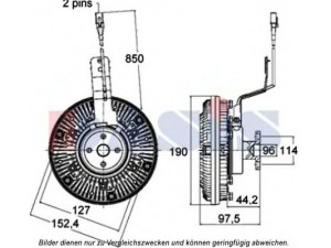 AKS DASIS 268052N sankaba, radiatoriaus ventiliatorius 
 Aušinimo sistema -> Radiatoriaus ventiliatorius
51066300086, 51066300110, 51066300116
