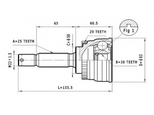 STATIM C.626 jungčių komplektas, kardaninis velenas 
 Ratų pavara -> Sujungimai/komplektas
49508-29C00