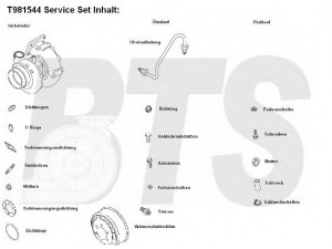 BTS Turbo T981544BL kompresorius, įkrovimo sistema 
 Išmetimo sistema -> Turbokompresorius