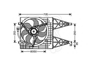 ELECTRO AUTO 32VB003 ventiliatorius, radiatoriaus
6E0959455A, 1J0959455, 1J0959455B