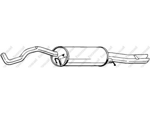 BOSAL 282-367 galinis duslintuvas 
 Išmetimo sistema -> Duslintuvas
8D0 253 609 BR, 8D0 253 609 E