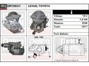 DELCO REMY DRT0631 starteris 
 Elektros įranga -> Starterio sistema -> Starteris