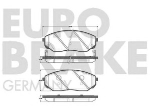 EUROBRAKE 5502223508 stabdžių trinkelių rinkinys, diskinis stabdys 
 Techninės priežiūros dalys -> Papildomas remontas
581013EE00