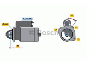 BOSCH 0 001 368 305 starteris