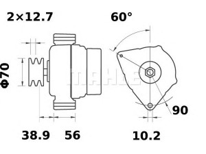 MAHLE ORIGINAL MG 88 kintamosios srovės generatorius
N40968