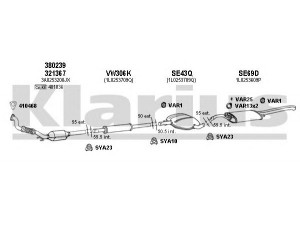 KLARIUS 790114U išmetimo sistema 
 Išmetimo sistema -> Išmetimo sistema, visa