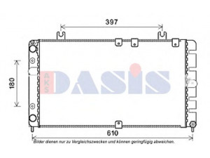 AKS DASIS 490015N radiatorius, variklio aušinimas 
 Aušinimo sistema -> Radiatorius/alyvos aušintuvas -> Radiatorius/dalys
11181301012