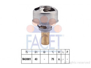 FACET 7.8628 termostatas, aušinimo skystis 
 Aušinimo sistema -> Termostatas/tarpiklis -> Thermostat
77 01 348 375