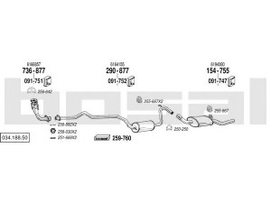 BOSAL 034.188.50 išmetimo sistema 
 Išmetimo sistema -> Išmetimo sistema, visa