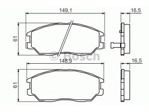 BOSCH 0 986 494 360 stabdžių trinkelių rinkinys, diskinis stabdys 
 Techninės priežiūros dalys -> Papildomas remontas
4813A21100
