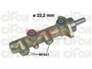 METZGER 202-130 pagrindinis cilindras, stabdžiai 
 Stabdžių sistema -> Pagrindinis stabdžių cilindras
460183, 460188, ZF09937665, ZF09938829