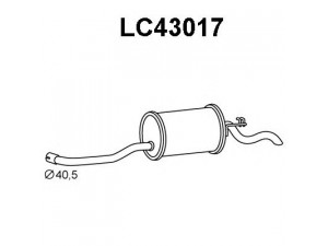 VENEPORTE LC43017 galinis duslintuvas 
 Išmetimo sistema -> Duslintuvas
71719700, 71719701, 71754940, 71765169