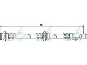 APEC braking HOS3113 stabdžių žarnelė 
 Stabdžių sistema -> Stabdžių žarnelės
4621001B00, 4621001B10, 4621050Y70