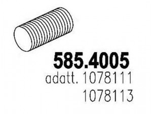 ASSO 585.4005 lanksti žarna, išmetimo sistema 
 Išmetimo sistema -> Išmetimo vamzdžiai
1078111, 1078113, 20442244, 8147410