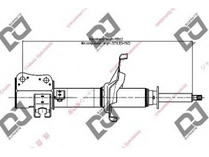 DJ PARTS DS1079GS amortizatorius 
 Pakaba -> Amortizatorius
4160160G10, 4160160G13, 4160160G14
