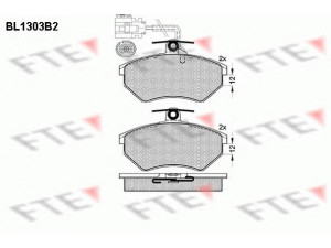 FTE BL1303B2 stabdžių trinkelių rinkinys, diskinis stabdys 
 Techninės priežiūros dalys -> Papildomas remontas
357 615 116, 357 615 116 A