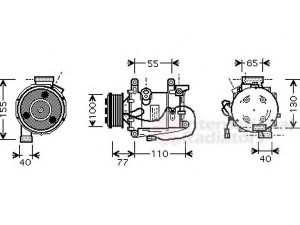 VAN WEZEL 2500K208 kompresorius, oro kondicionierius 
 Oro kondicionavimas -> Kompresorius/dalys
38800-RSA-E01, 38810-RNA-004, 38810-RNA-014