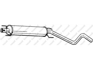 BOSAL 286-743 vidurinis duslintuvas 
 Išmetimo sistema -> Duslintuvas
58 52 463