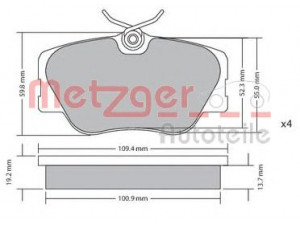 METZGER 1170151 stabdžių trinkelių rinkinys, diskinis stabdys 
 Techninės priežiūros dalys -> Papildomas remontas
000 420 9920, 001 420 0720, 002 420 9920