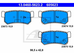 ATE 13.0460-5623.2 stabdžių trinkelių rinkinys, diskinis stabdys 
 Techninės priežiūros dalys -> Papildomas remontas
4841308050, 4841308051