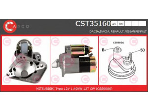 CASCO CST35160AS starteris 
 Elektros įranga -> Starterio sistema -> Starteris
3110084A10, M000T21471, M000T87881