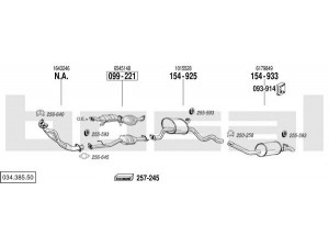 BOSAL 034.385.50 išmetimo sistema 
 Išmetimo sistema -> Išmetimo sistema, visa