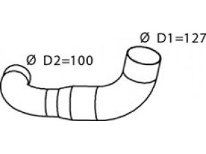 DINEX 82127 išleidimo kolektorius 
 Išmetimo sistema -> Išmetimo vamzdžiai
3172511