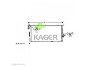 KAGER 31-0149 radiatorius, variklio aušinimas 
 Aušinimo sistema -> Radiatorius/alyvos aušintuvas -> Radiatorius/dalys
17119071517, 17119071518, 17119071519