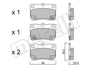 METELLI 22-0761-0 stabdžių trinkelių rinkinys, diskinis stabdys 
 Techninės priežiūros dalys -> Papildomas remontas
04466-22190, 04466-30240, 04466-53010
