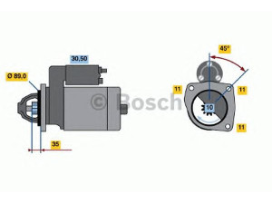BOSCH 0 986 018 151 starteris
1447 732 R1, 2873 B 056, 2873 B 071